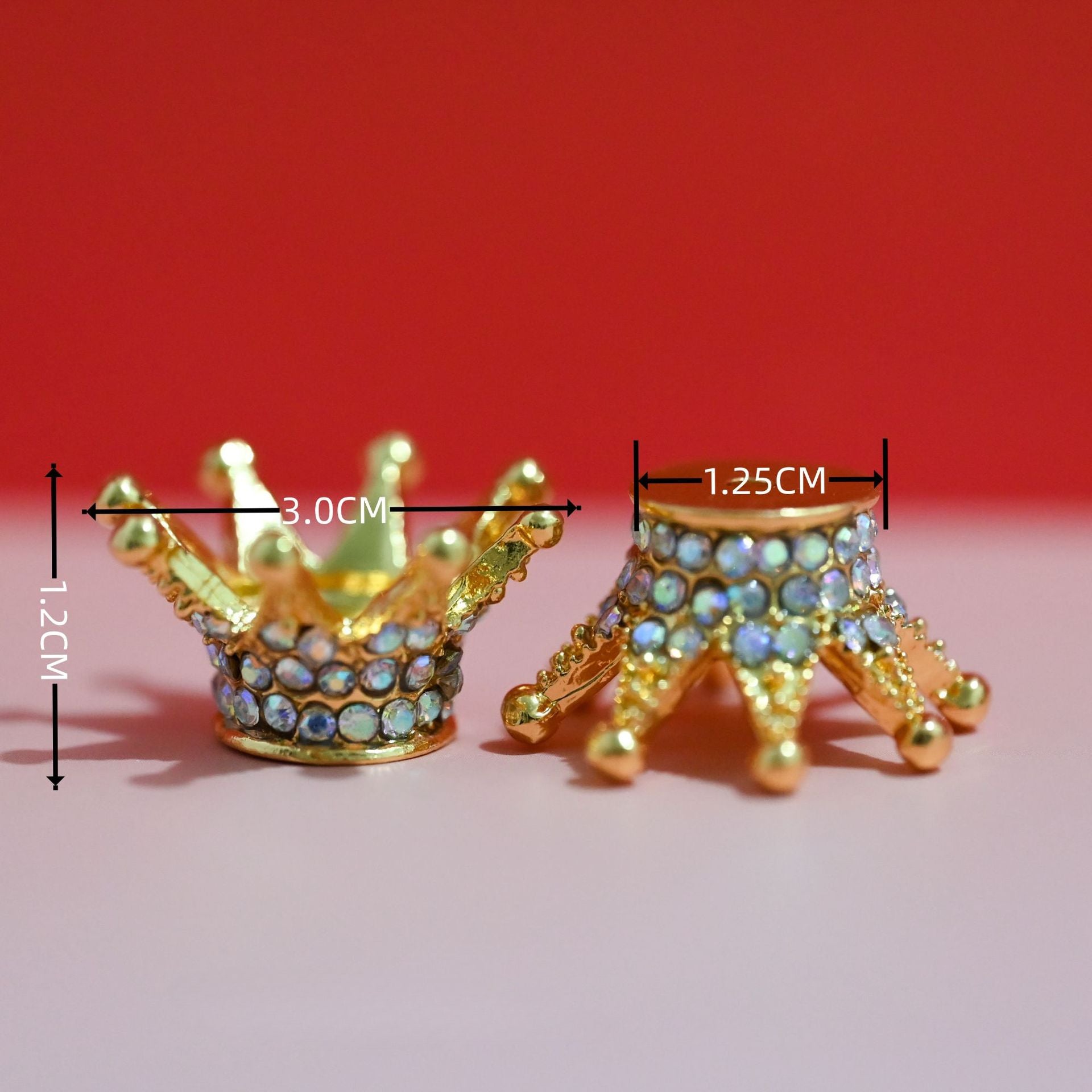 Wholesale 50pcs/pack Crown Inlaid Drill Diameter 2.5mm Alloy Beads Beading Accessories